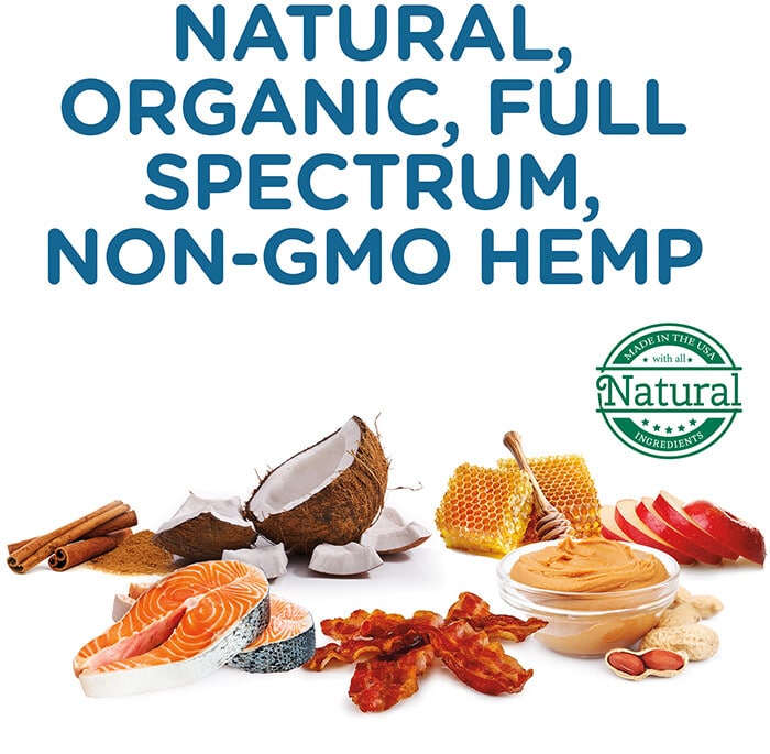 All natural, organic, full spectrum, non gmo, hemp dog treats